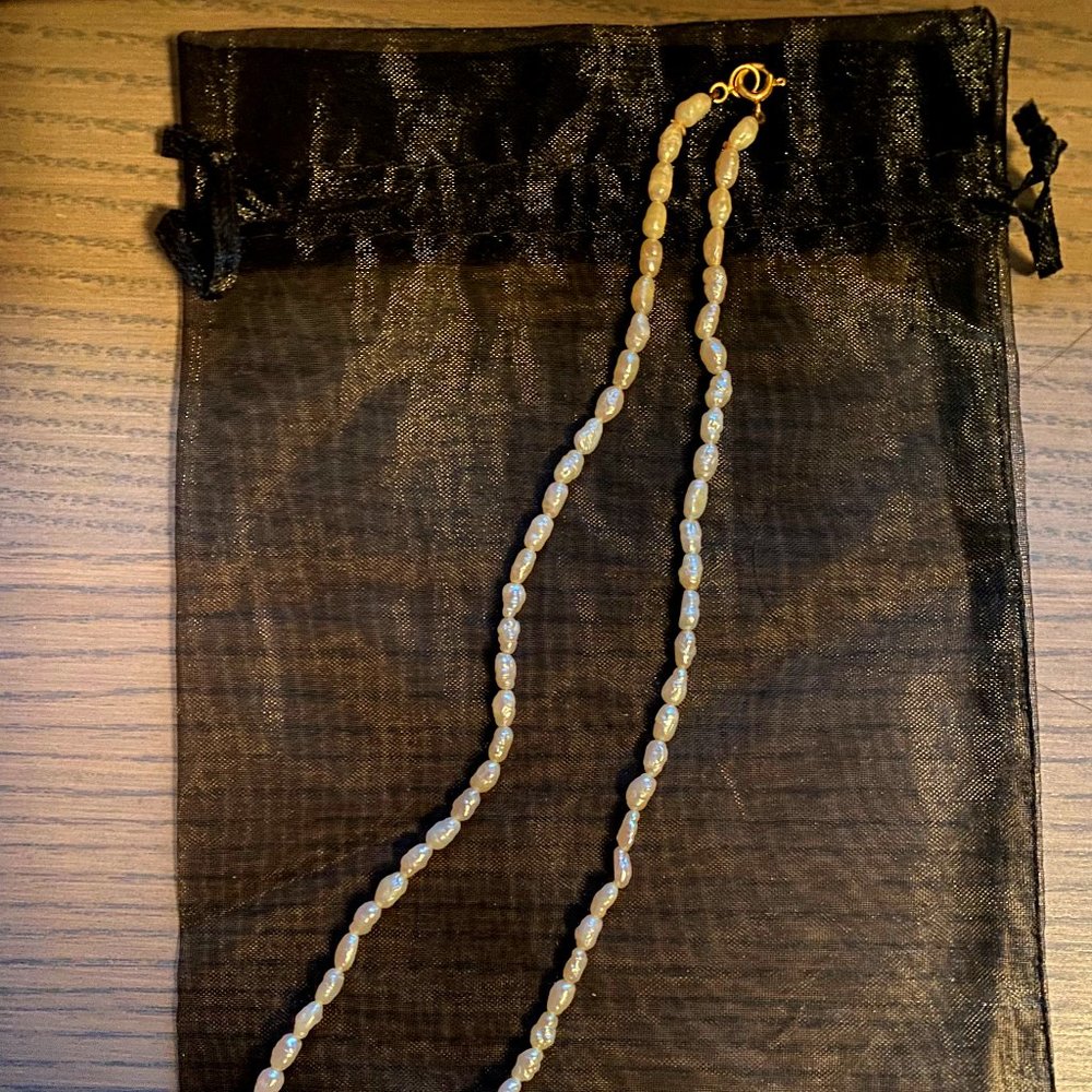 Single strand rustic pearl